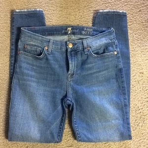 7 For All Mankind Skinny Ankle Jeans 26 EUC